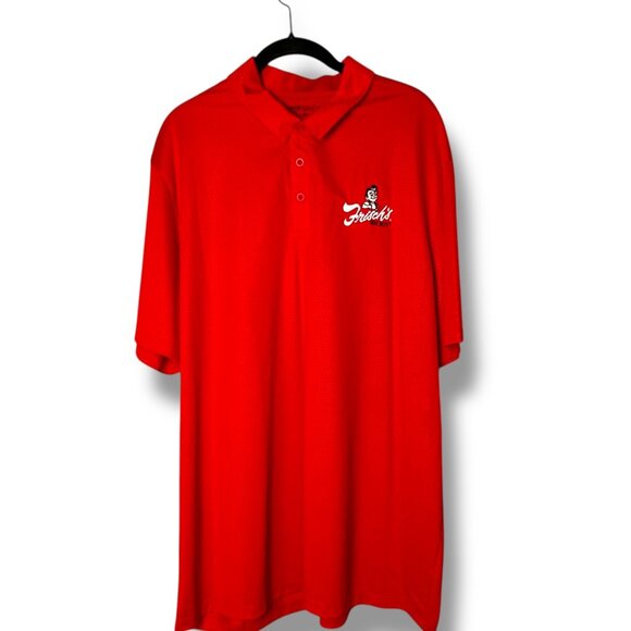 Nike Golf Dri-Fit Frischs Big Boy Logo Polo Shirt Red XL NWT Stylish & Fun - Picture 3 of 8